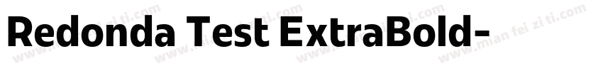 Redonda Test ExtraBold字体转换